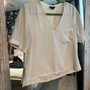 Topshop White Pocket Shirt